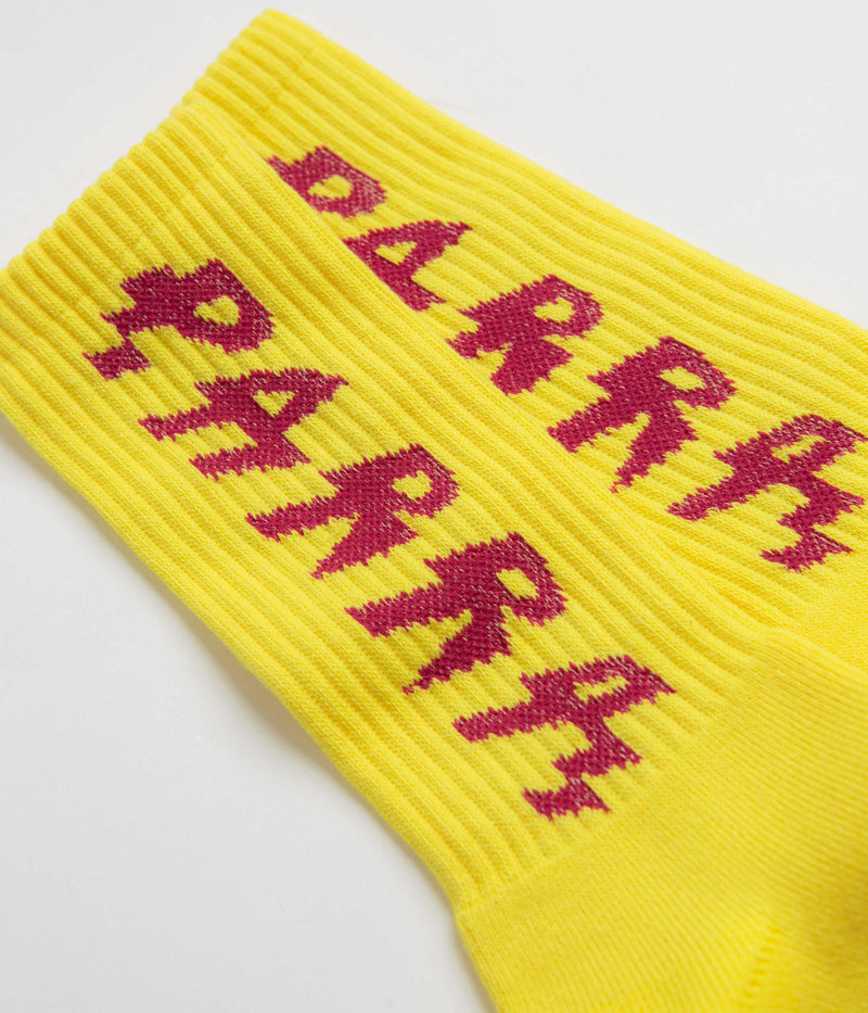 by Parra Shocker Logo Crew Socks in Yellow