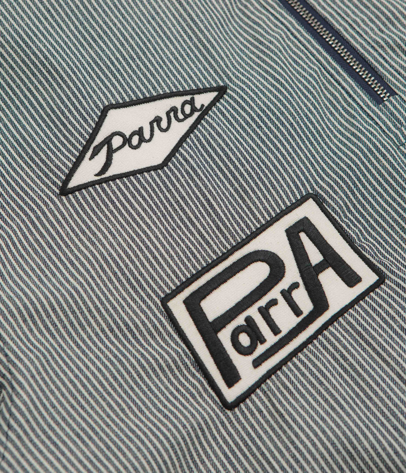 by Parra Work Later Short Sleeve Shirt in Blue