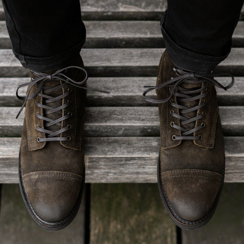 Captain | Dark Olive Suede