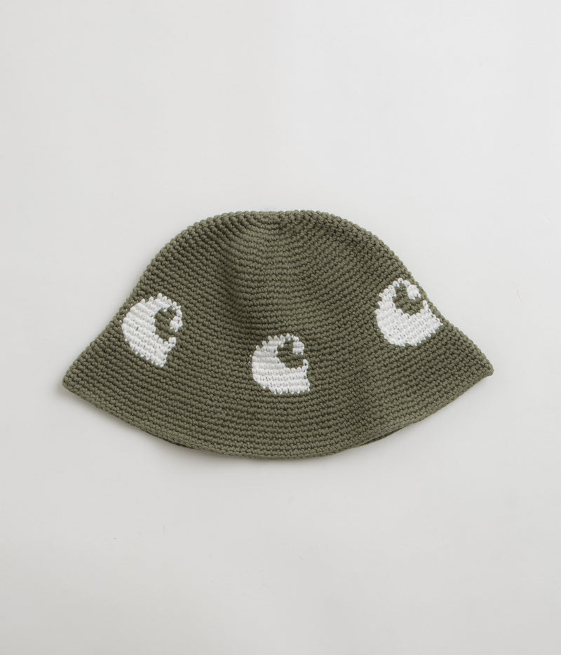 Carhartt Cane Bucket Hat in Dollar Green and White