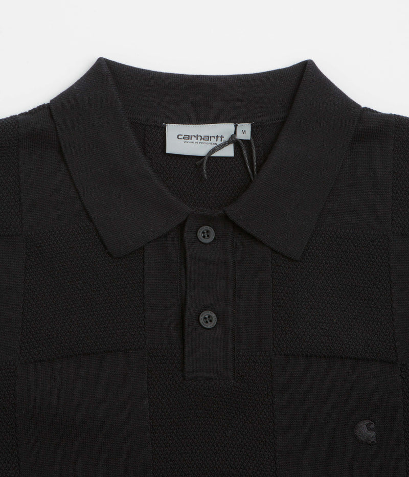 Carhartt Checker Polo Shirt in Black
