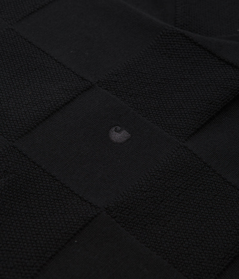 Carhartt Checker Polo Shirt in Black