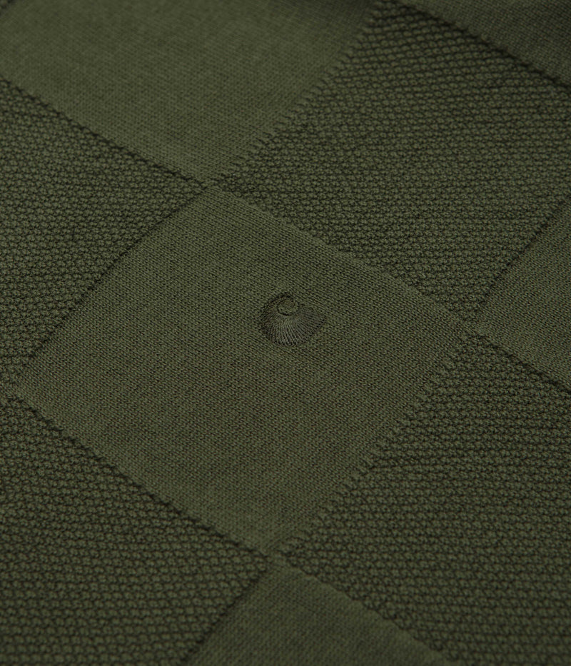 Carhartt Checker Polo Shirt in Dollar Green