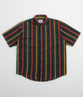 Carhartt Jarrell Short Sleeve Shirt in Jarrell Stripe and Conifer / Black