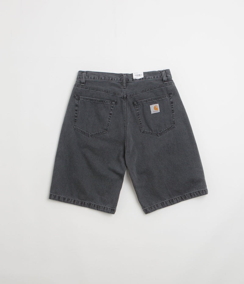 Carhartt Landon Shorts in Black Heavy Stone Wash