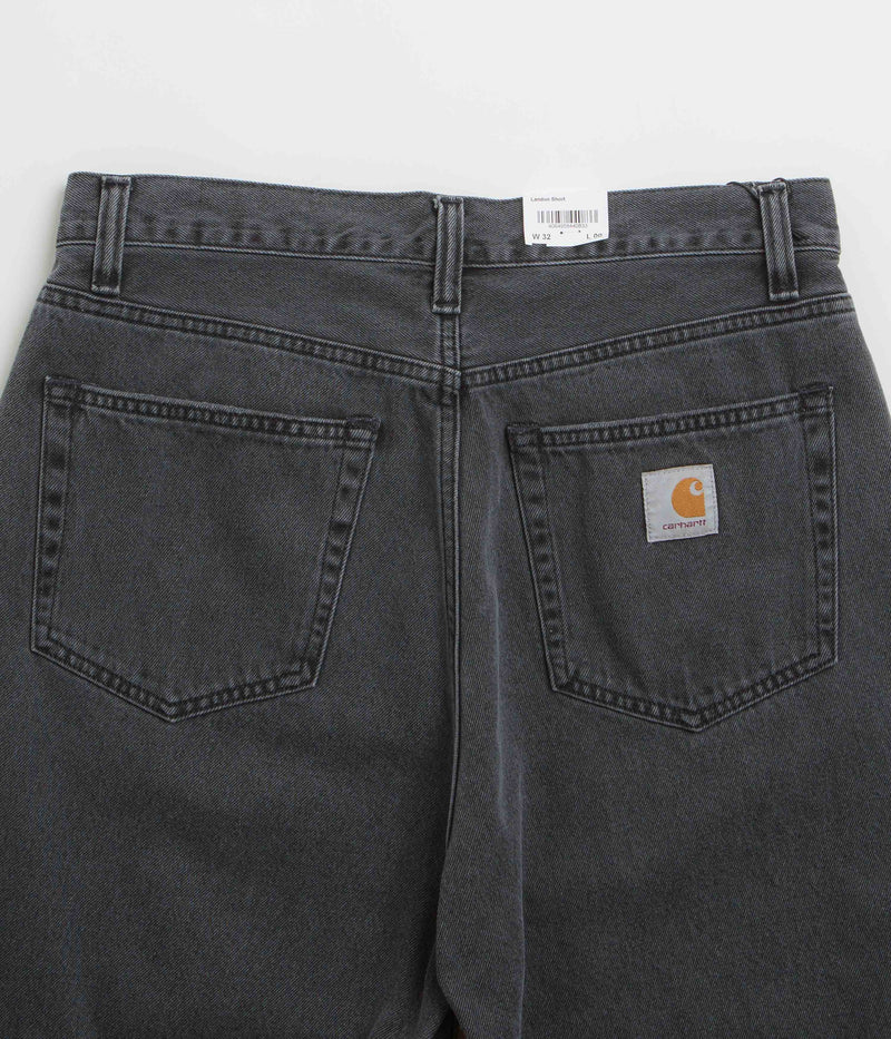 Carhartt Landon Shorts in Black Heavy Stone Wash