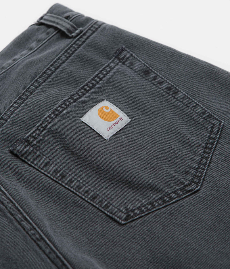 Carhartt Landon Shorts in Black Heavy Stone Wash