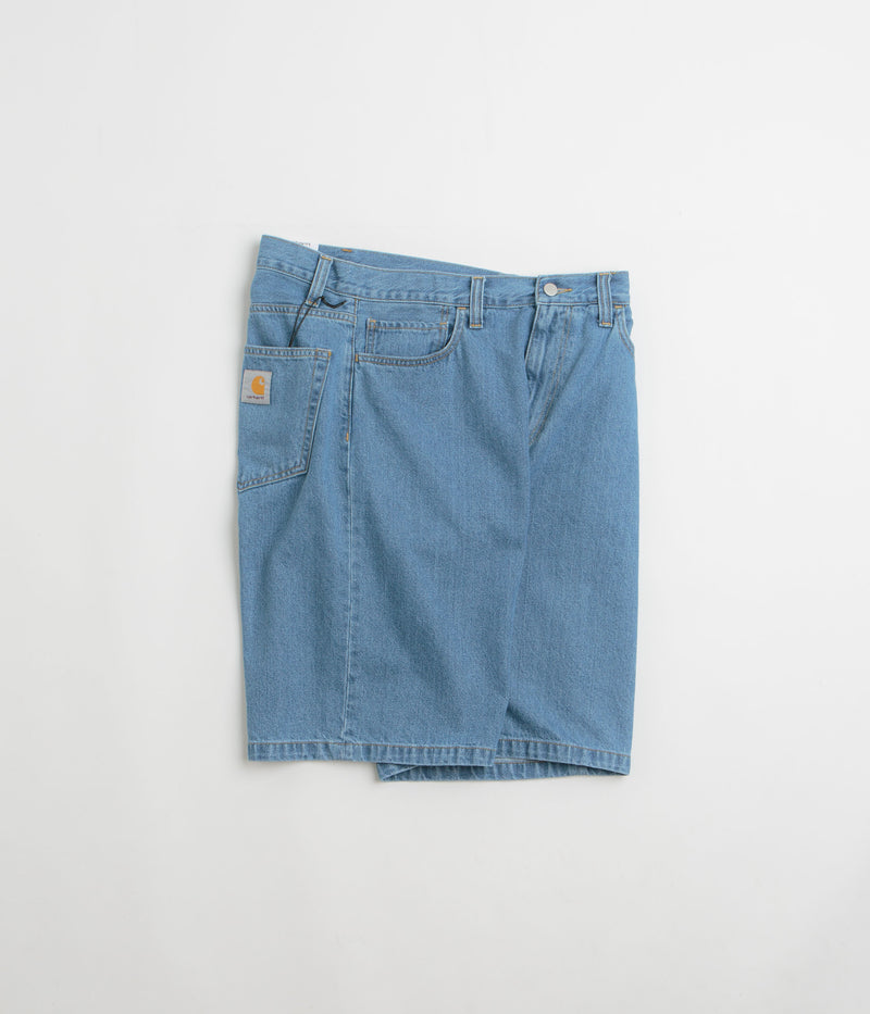 Carhartt Landon Shorts in Blue Heavy Stone Wash
