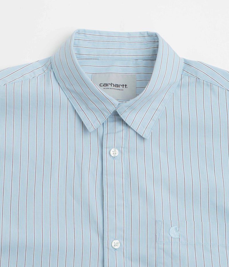 Carhartt Notus Shirt in Bova Stripe and Bluebird