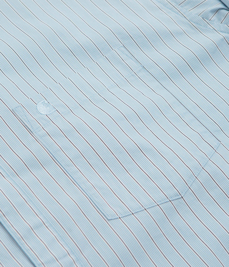 Carhartt Notus Shirt in Bova Stripe and Bluebird