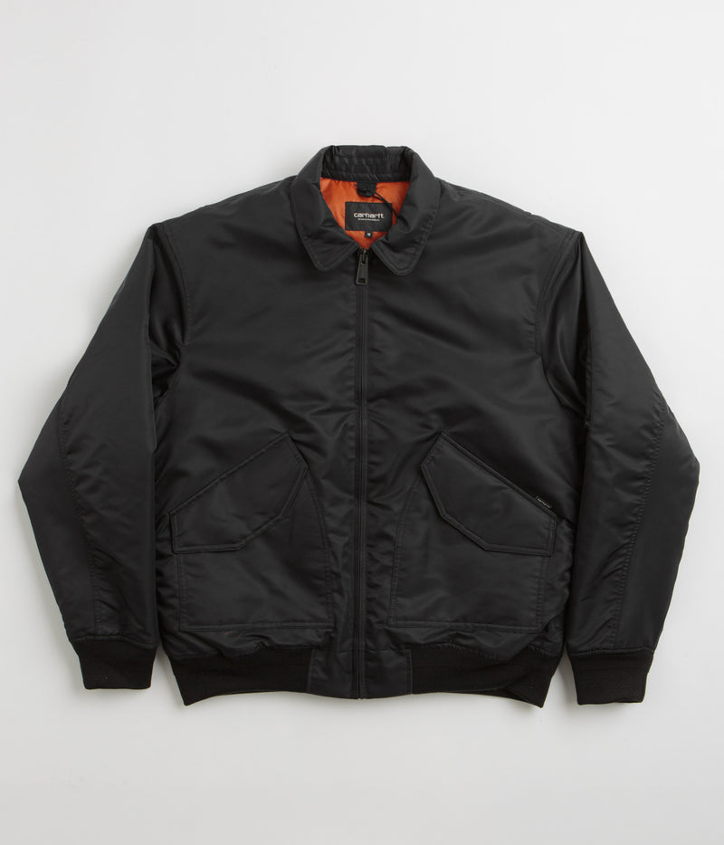 Carhartt Olten Bomber Jacket in Black and Turmeric