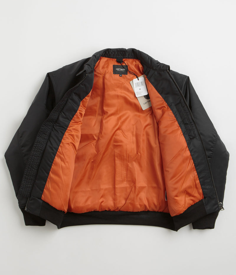 Carhartt Olten Bomber Jacket in Black and Turmeric