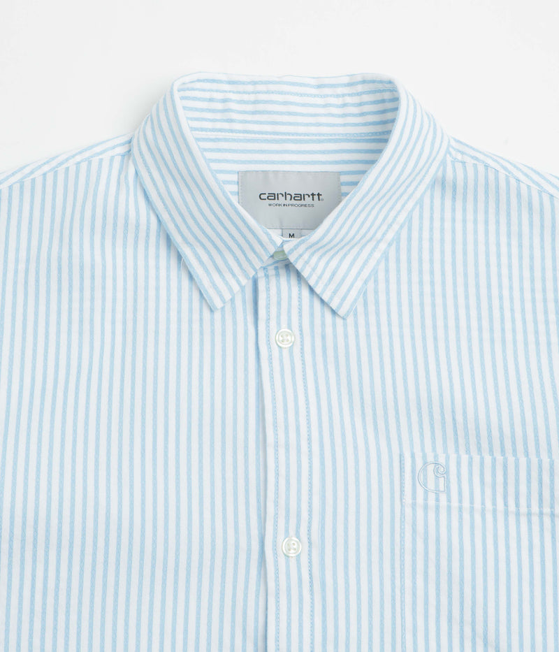 Carhartt Phelps Short Sleeve Shirt in Phelps Stripe and Bluebird