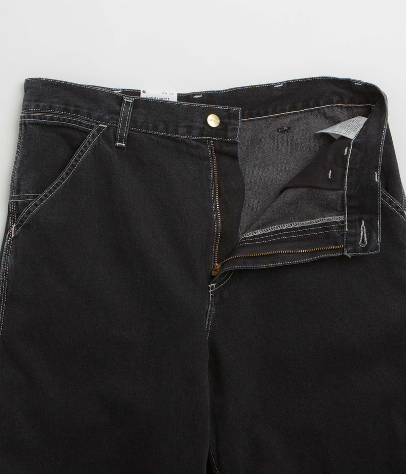 Carhartt Simple Shorts in Black Stone Washed
