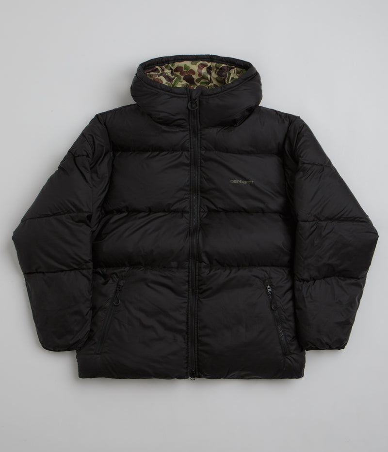 Carhartt Toronto Jacket in Black and Camo Duck / Green