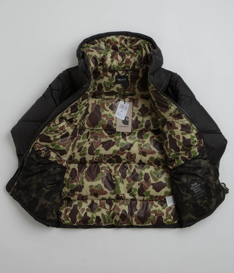 Carhartt Toronto Jacket in Black and Camo Duck / Green