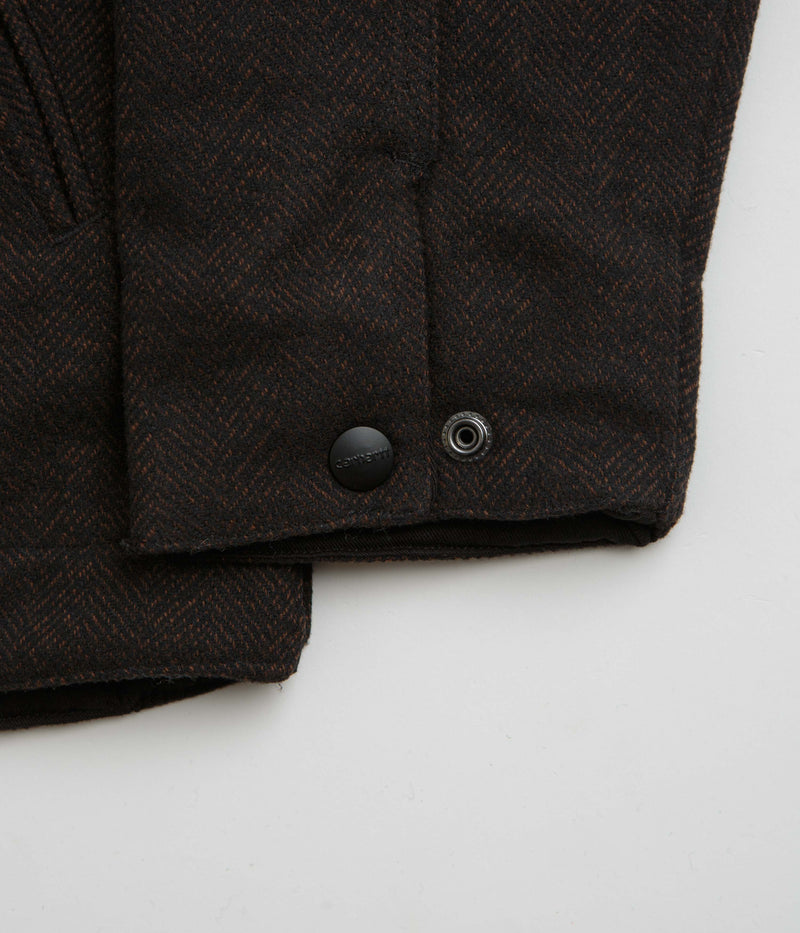 Carhartt Truman Coat in Chocolate and Black