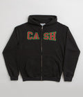 Cash Only Campus Zip-Thru Hoodie in Washed Black