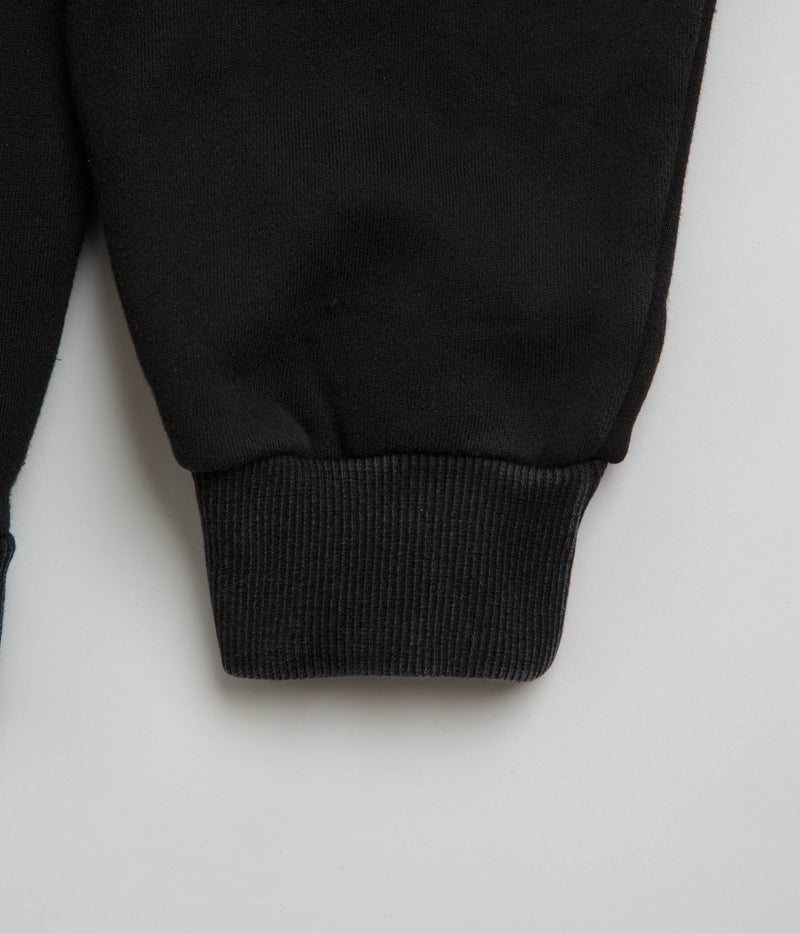 Cash Only Campus Zip-Thru Hoodie in Washed Black