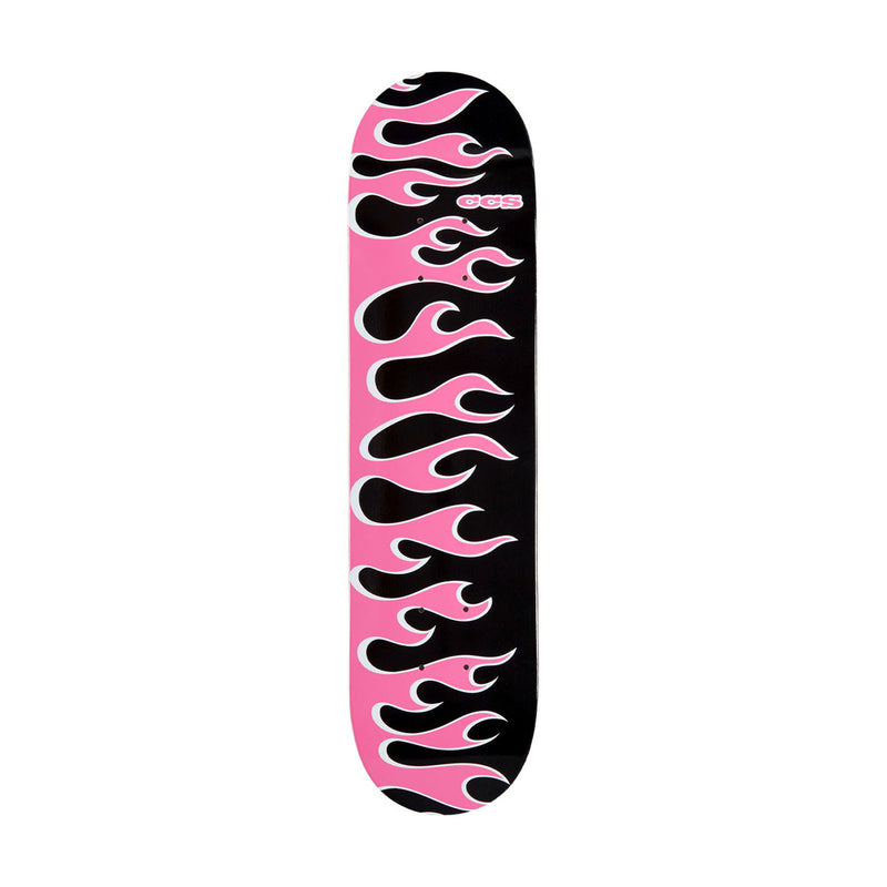 CCS Flames Mini Skateboard Deck - Black/Pink