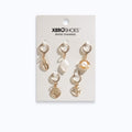 Xero Shoes 5-pack gold and White Ocean-Themed Dangling Shoe Charms