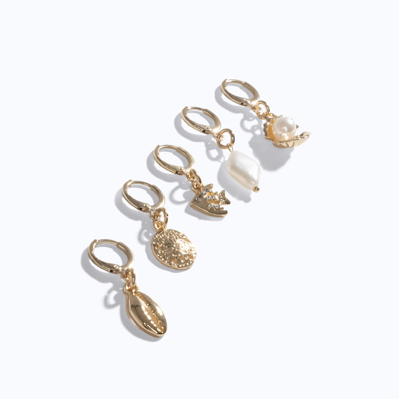 Xero Shoes 5-Pack Shoe Charm with Color Gold and White Details