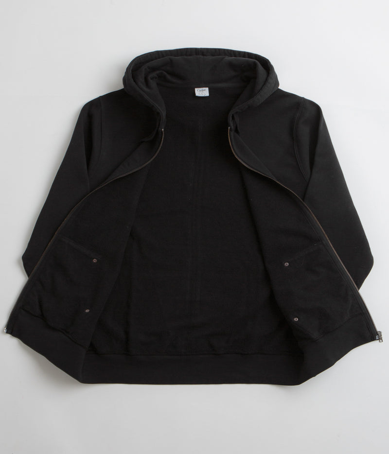 Civilist Studded Heavy Zip Hoodie in Black