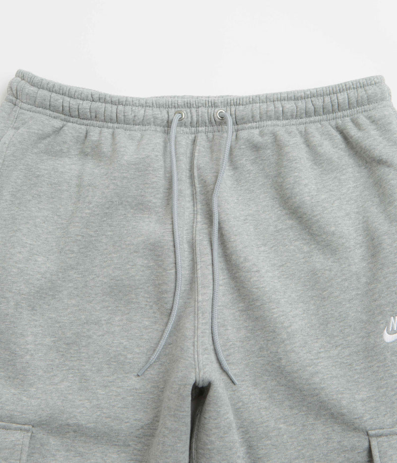 Nike Club Cargo Pants in Dark Grey Heather and Light Smoke Grey / White