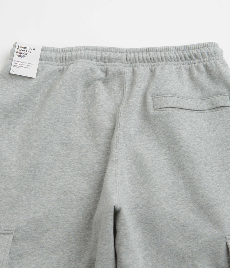 Nike Club Cargo Pants in Dark Grey Heather and Light Smoke Grey / White