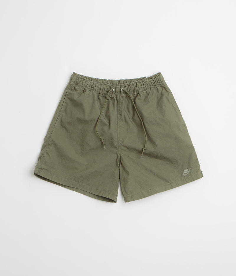 Nike Club Flow Wash Shorts in Medium Olive and Medium Olive