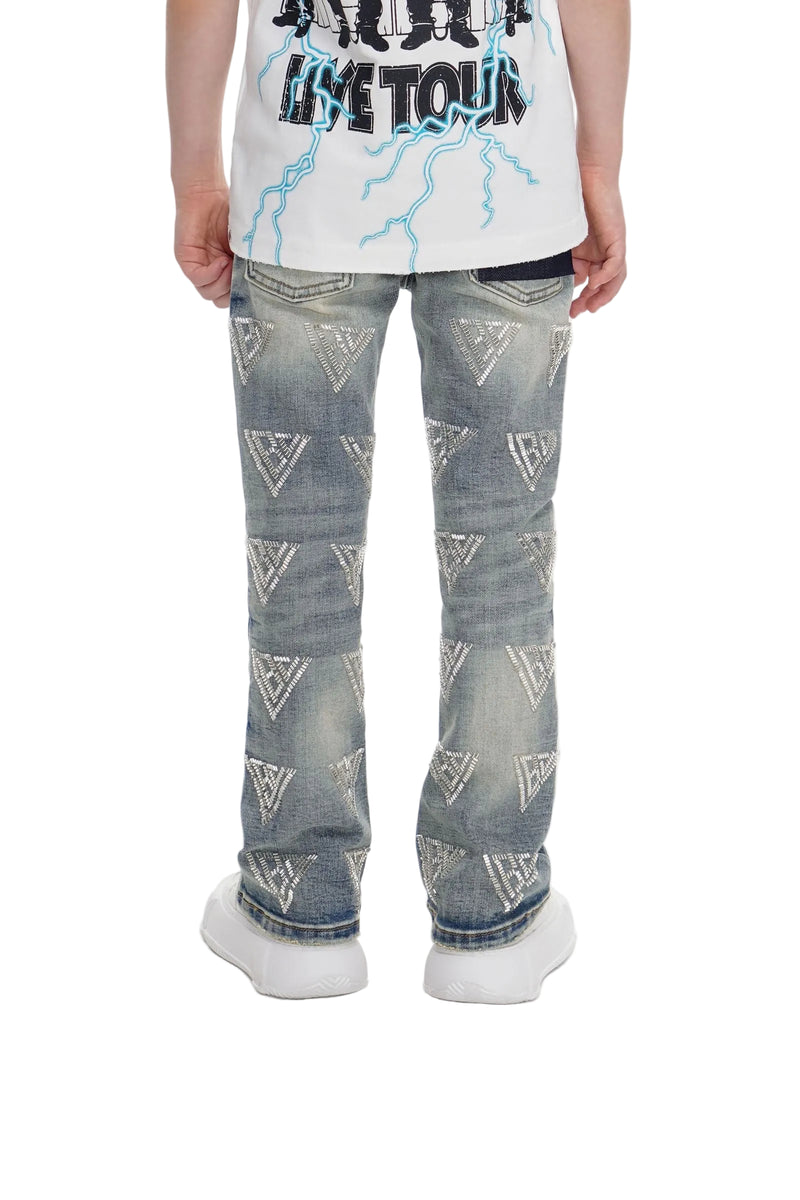 "CODE" KIDS STACKED DENIM