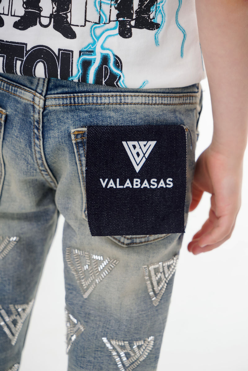 "CODE" KIDS STACKED DENIM