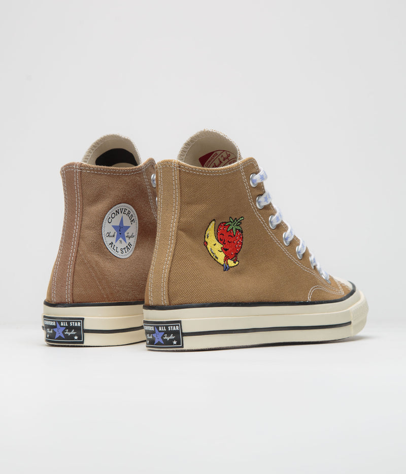 Converse x Sky High Farm Chuck 70 Hi Shoes in Brown and Egret