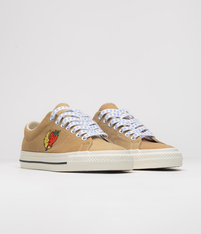 Converse x Sky High Farm One Star Pro Ox Shoes in Brown and Egret