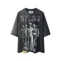 Front View of the Awful Lot Of Cough Syrup x Hyde Park Moto Racer Team T-Shirt in Black