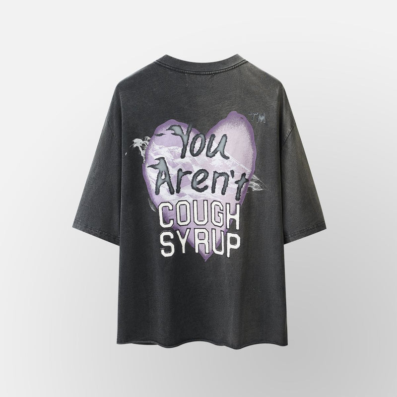 Back View of the Awful Lot Of Cough Syrup x Hyde Park Moto Racer Team T-Shirt in Black