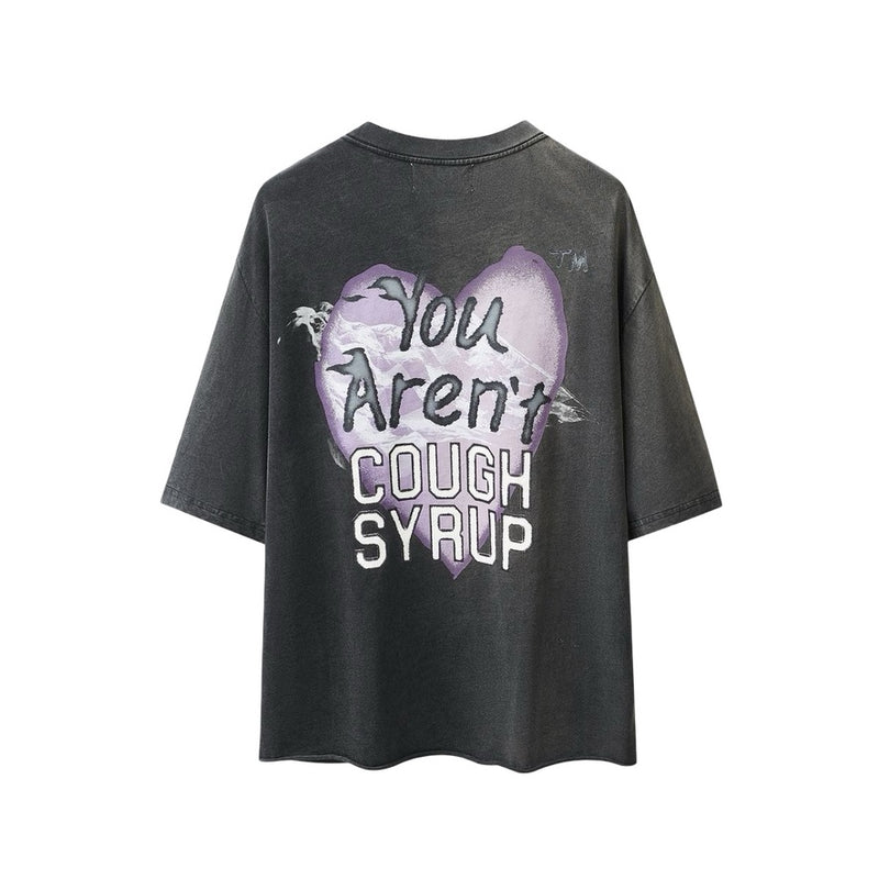 Back View of the Awful Lot Of Cough Syrup x Hyde Park Moto Racer Team T-Shirt in Black