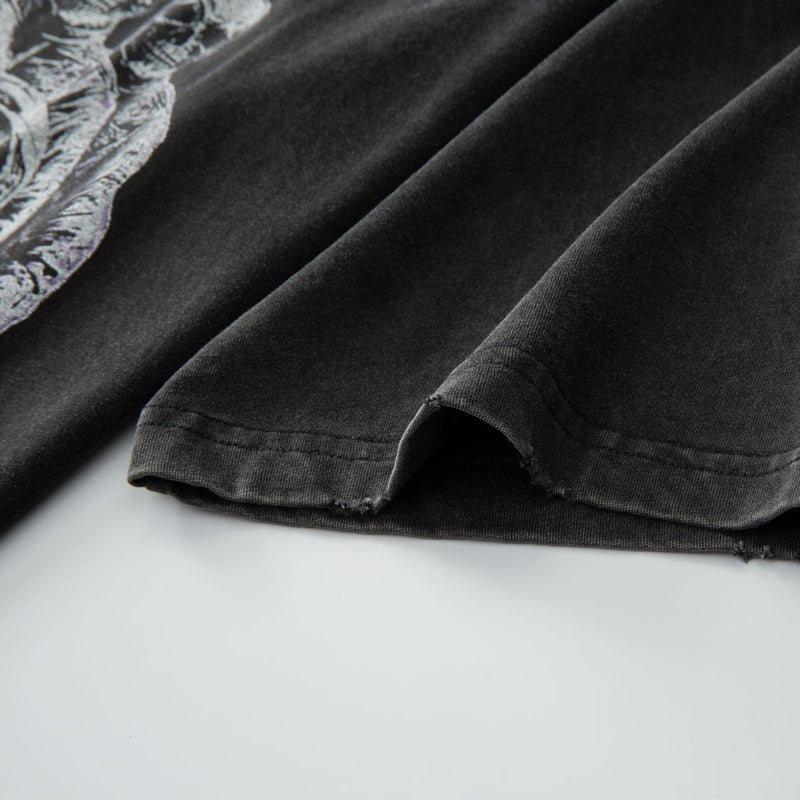 Hem View of the Awful Lot Of Cough Syrup x Hyde Park Moto Racer Team T-Shirt in Black