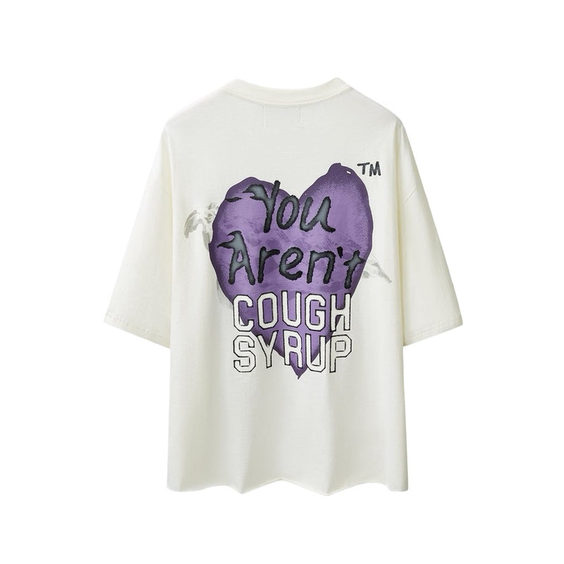 Back View of the Awful Lot Of Cough Syrup x Hyde Park Moto Racer Team T-Shirt in White