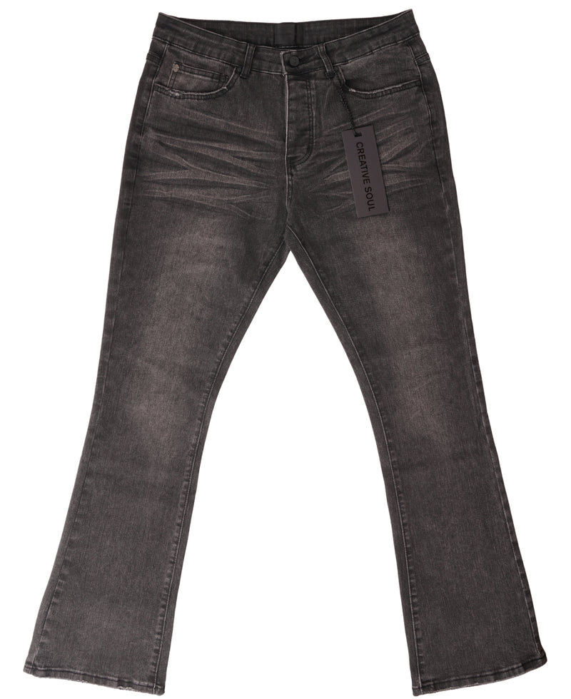 Creative Soul Flared Jean - Black Wash