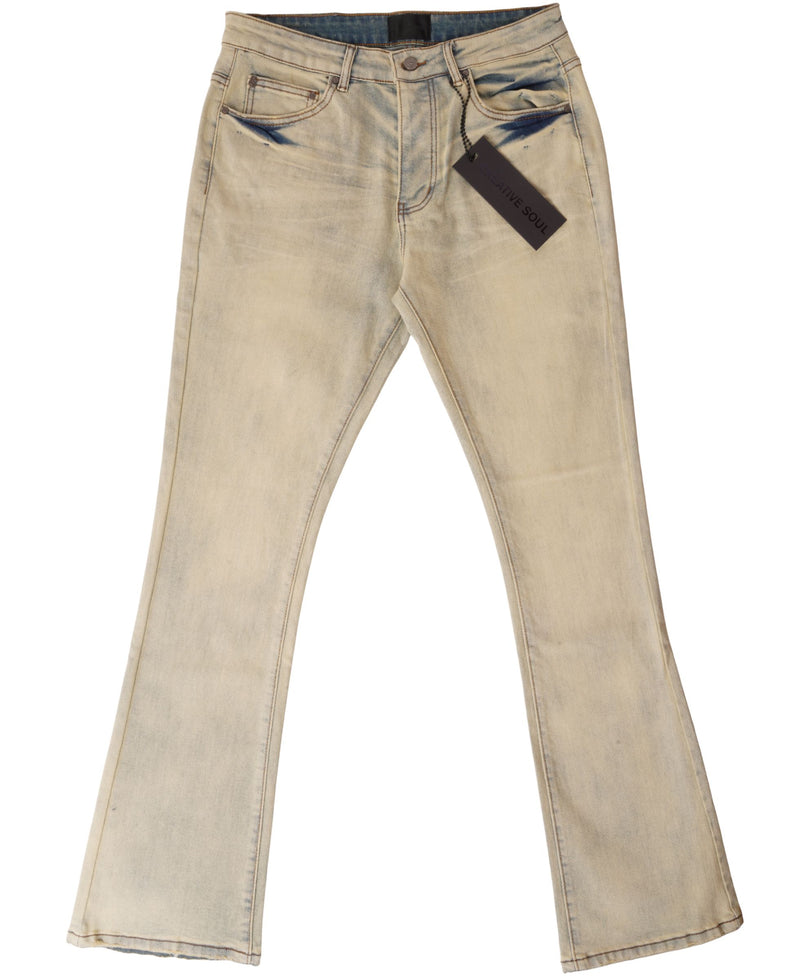 Creative Soul Flared Jean - Dirty Wash