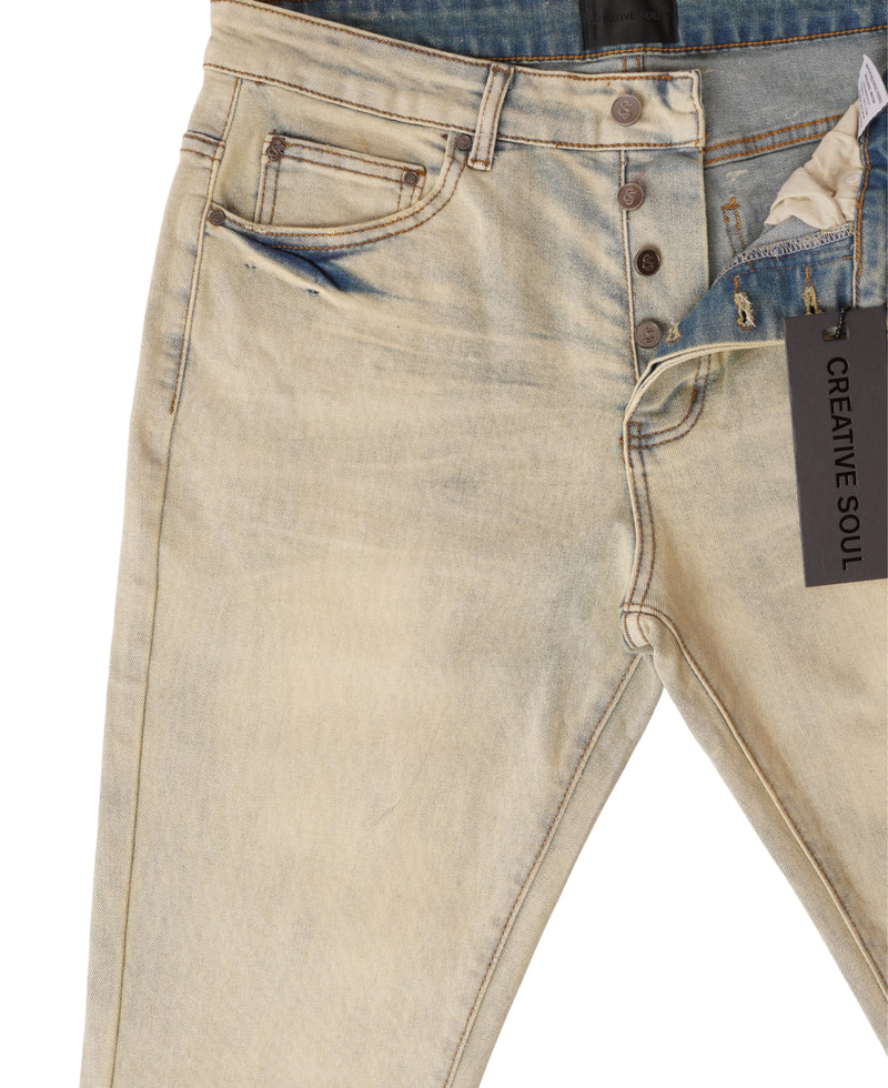 Creative Soul Flared Jean - Dirty Wash