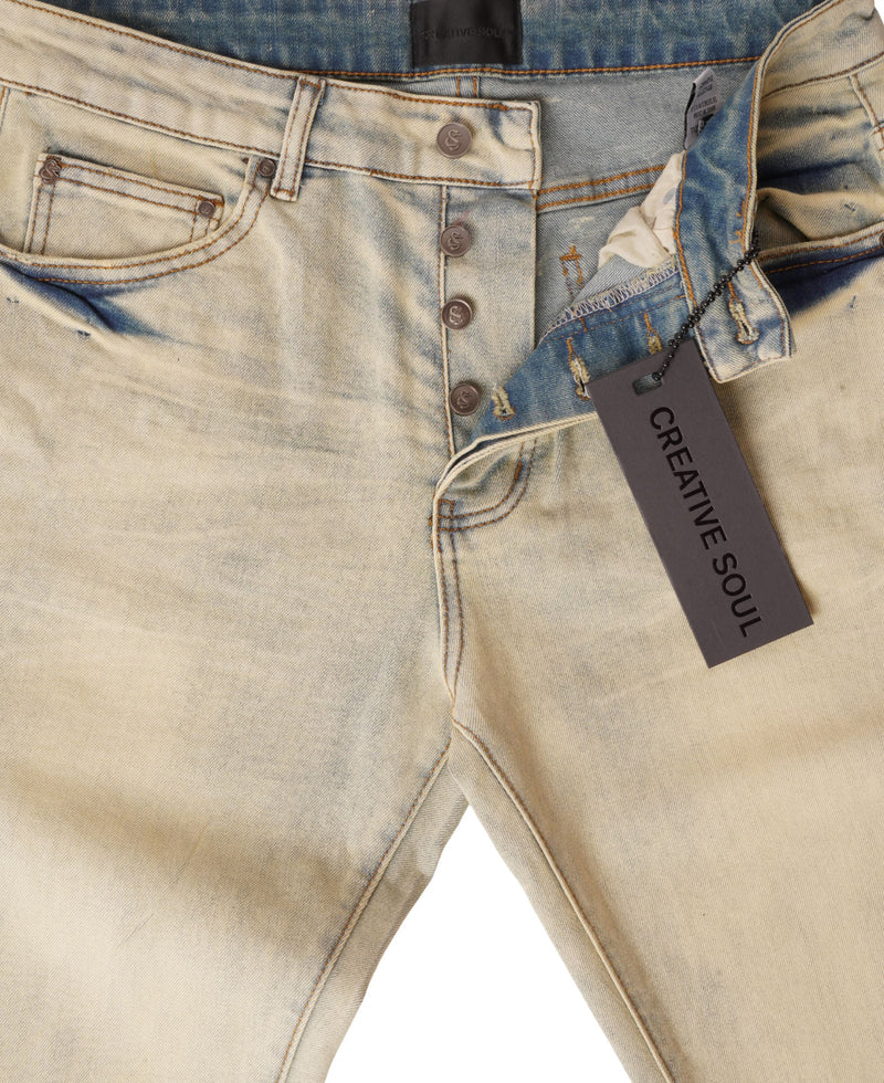 Creative Soul Flared Jean - Dirty Wash