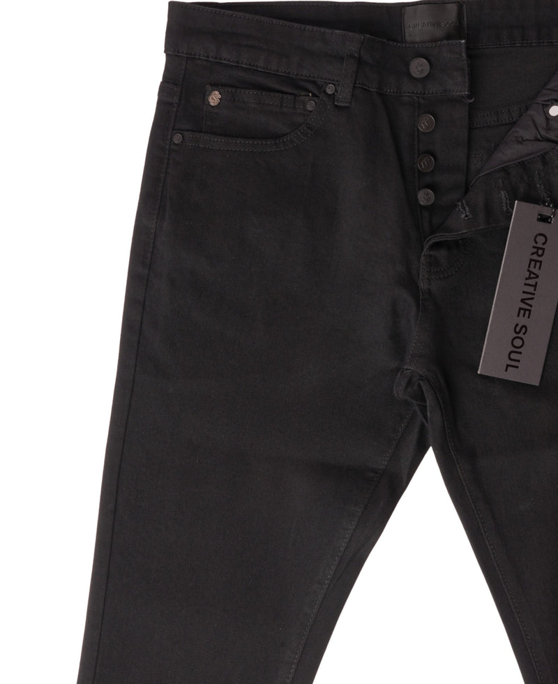 Creative Soul Flared Jean - Jet Black