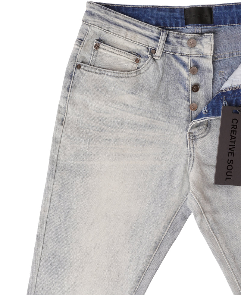 Creative Soul Flared Jean - Light Wash