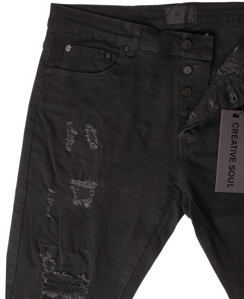 Creative Soul Slim Jean - Jet Black