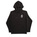 Front View of the Creative Soul Stacked Logo Hoodie in Black