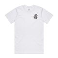 Front View of the Creative Soul Stacked Logo T-Shirt in white