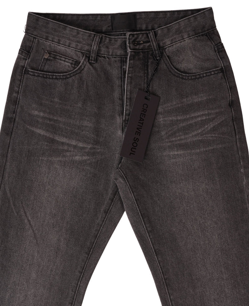 Creative Soul Straight Leg Jean - Black Wash