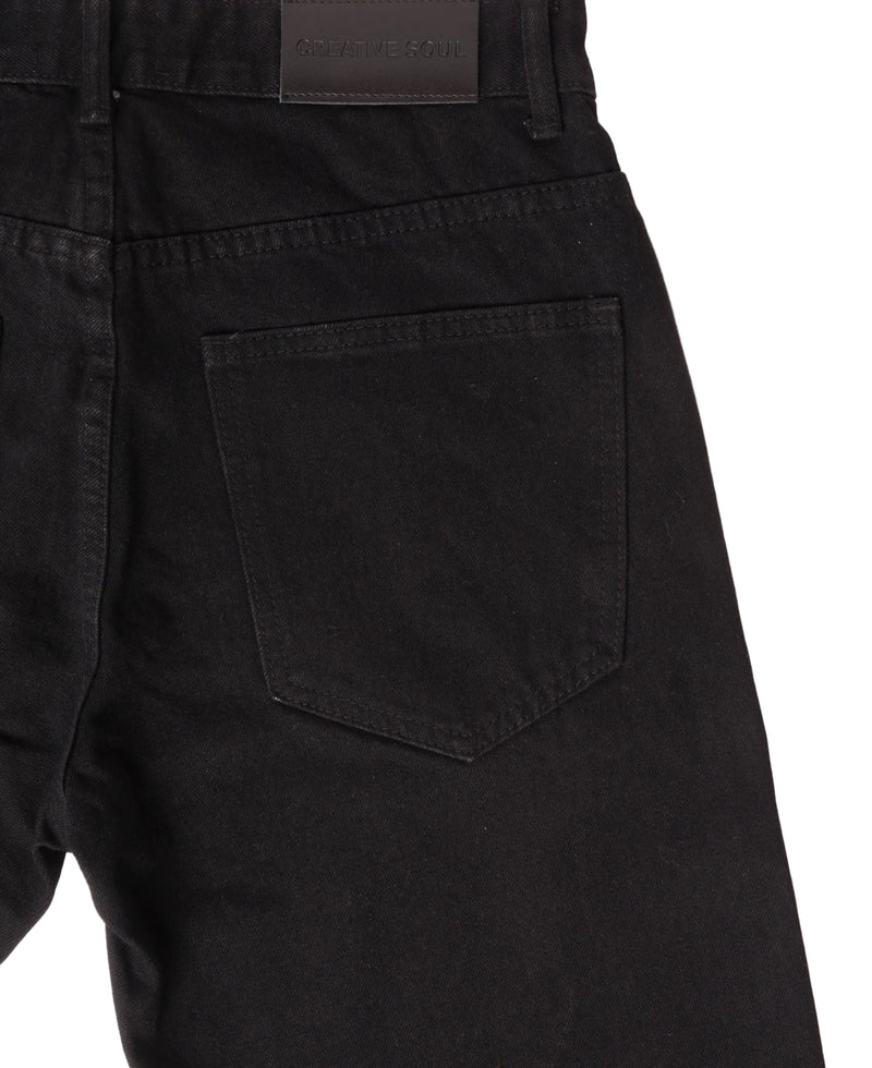 Creative Soul Straight Leg Jean - Jet Black
